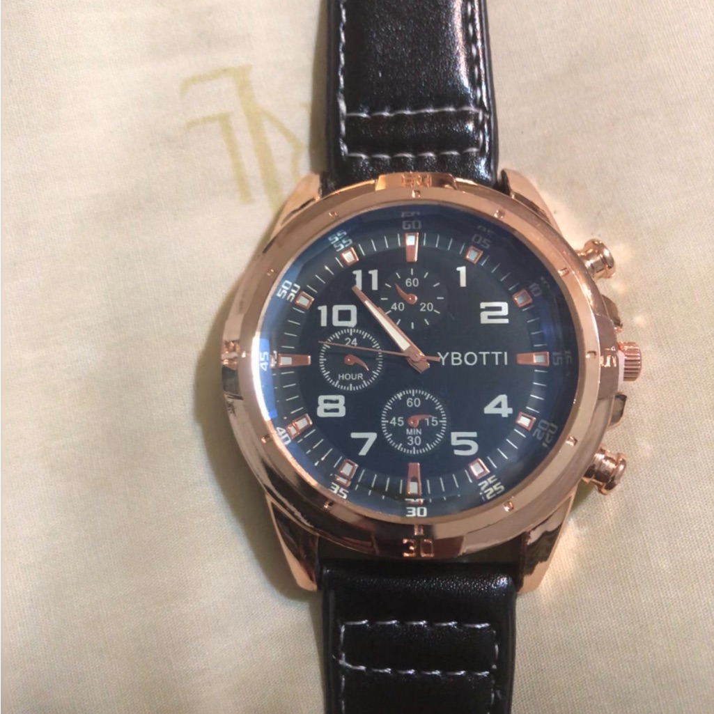 Ybotti Black And Rose Gold Watch